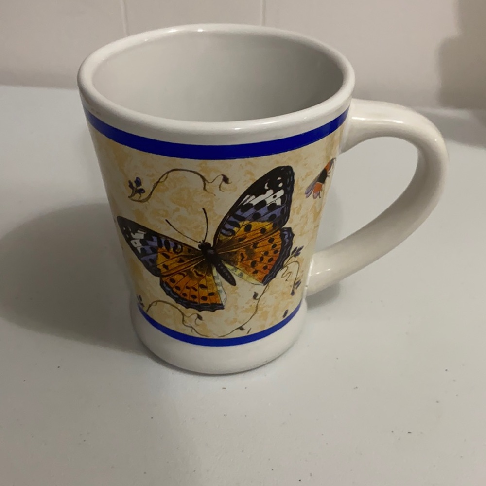 Butterfly & bees coffee mug